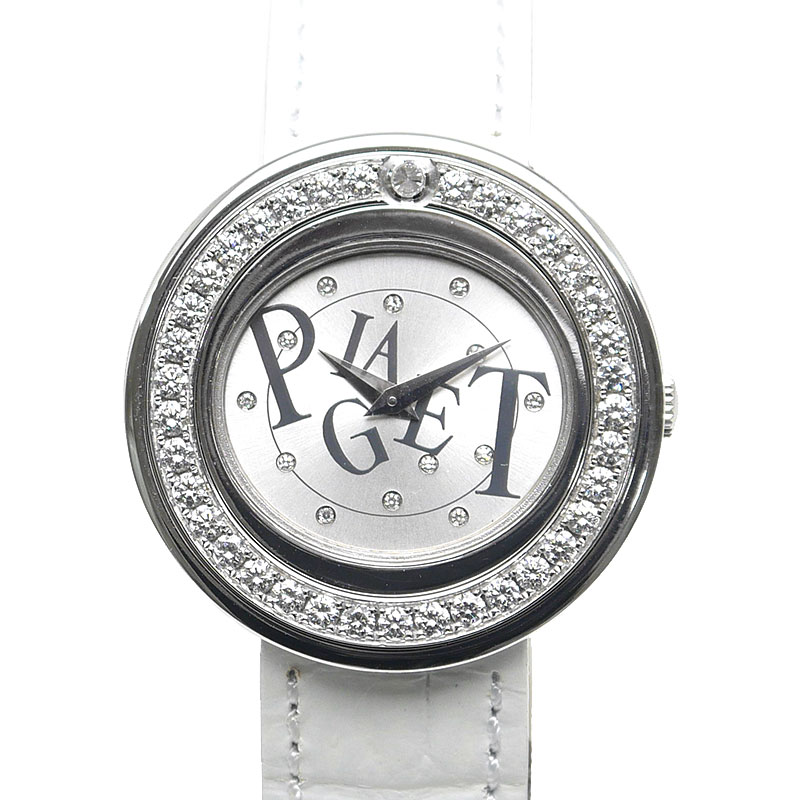 【中古】ピアジェ PIAGET ポセション ダイヤモンドウォッチ P10402 クォーツ WG ホワイトゴールド【質屋鑑定品】