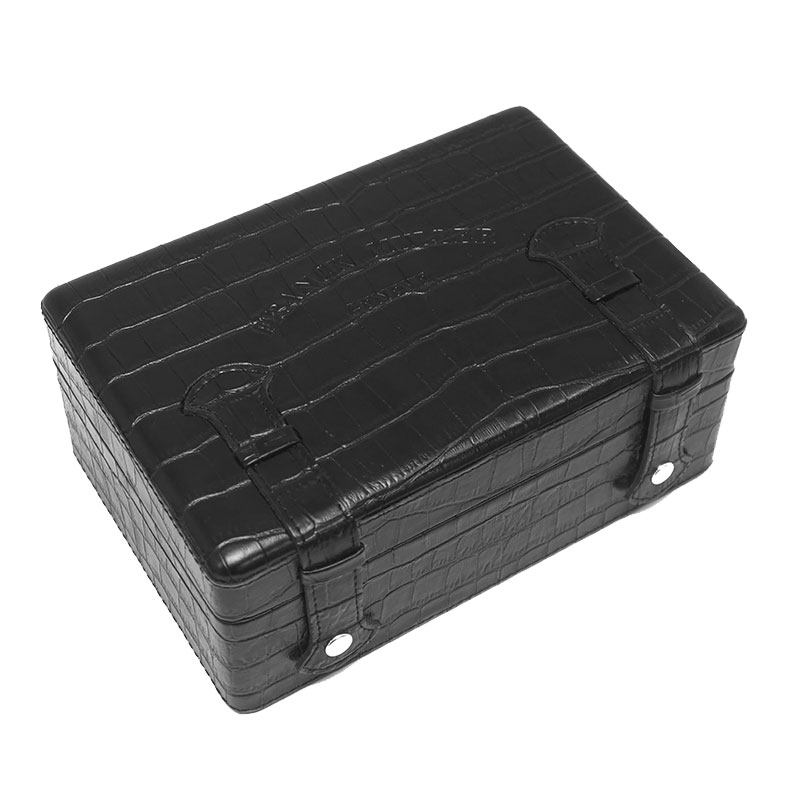 【中古】フランクミュラー FRANCK MULLER 時計箱 空箱 空き箱 クロコ型押し ブラック 内箱のみ【質屋鑑定品】