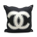 【中古】シャネル CHANEL バイカラー クッション ココマーク ブラック×ホワイト 【質屋鑑定品】