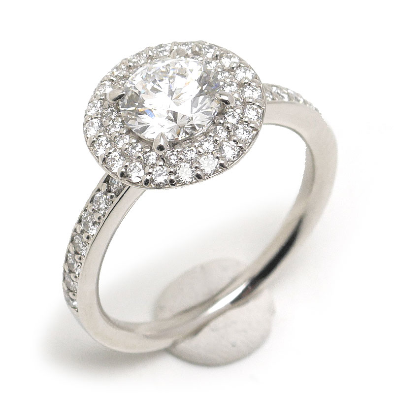 乐天商城 - 【中古】ダイヤモンドリング 約12号 PT900・D1.01/0.56ct D-VS2-3EX【質屋鑑定品】