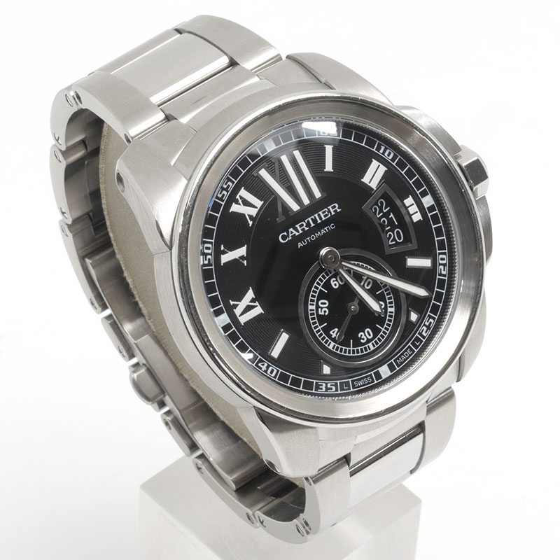 【中古】Cartier カリブルドゥカルティエ W7100016 メンズ オートマ 黒文字盤【質...