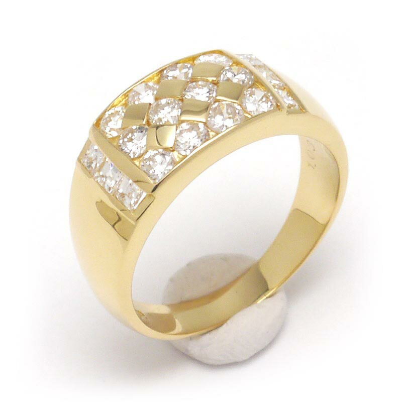 乐天商城 - 【中古】ダイヤモンドリング #12.5 約12.5号 K18YG・ダイヤ1.03ct 【質屋鑑定品】