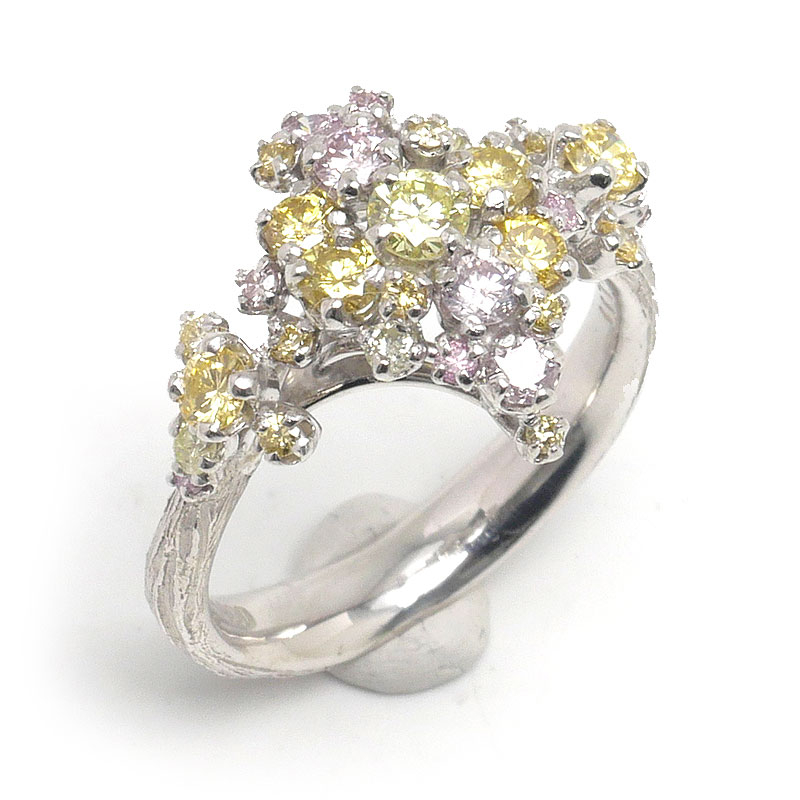乐天商城 - 【中古】岩倉康二 IWAKURA KOJI カラーダイヤモンドリング 約13号 ダイヤ1.11ct 【質屋鑑定品】