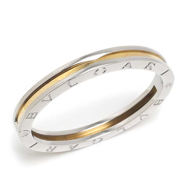 乐天商城 - 【中古】ブルガリ BVLGARI ビーゼロワンバングル SS×K18YG 内周約15cm【質屋鑑定品】