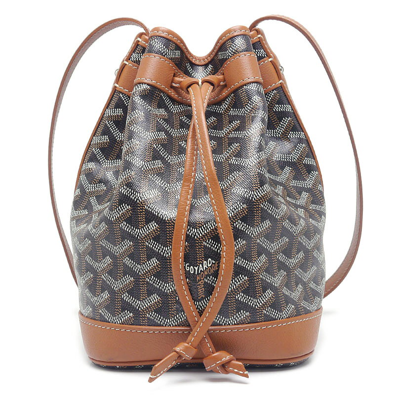 乐天商城 - 【中古】ゴヤール GOYARD プティフロ バケットバッグ ショルダーバッグ PVC ブラウン系カラー【質屋鑑定品】