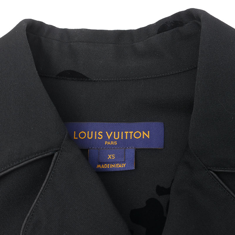 【中古】ルイヴィトン Louis Vuitton LV フラワーフロックパジャマシャツ RM222F JN9 HNFS1W サイズXS ブラック【質屋鑑定品】