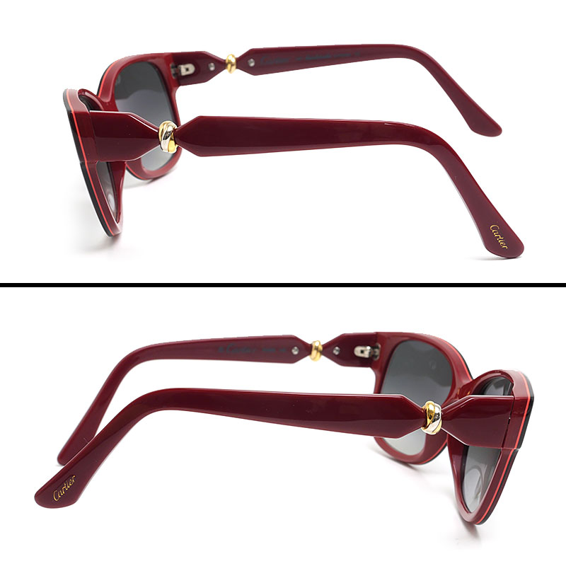 【中古】カルティエ Cartier トリニティ サングラス 140 レッド ボルドー 【質屋鑑...