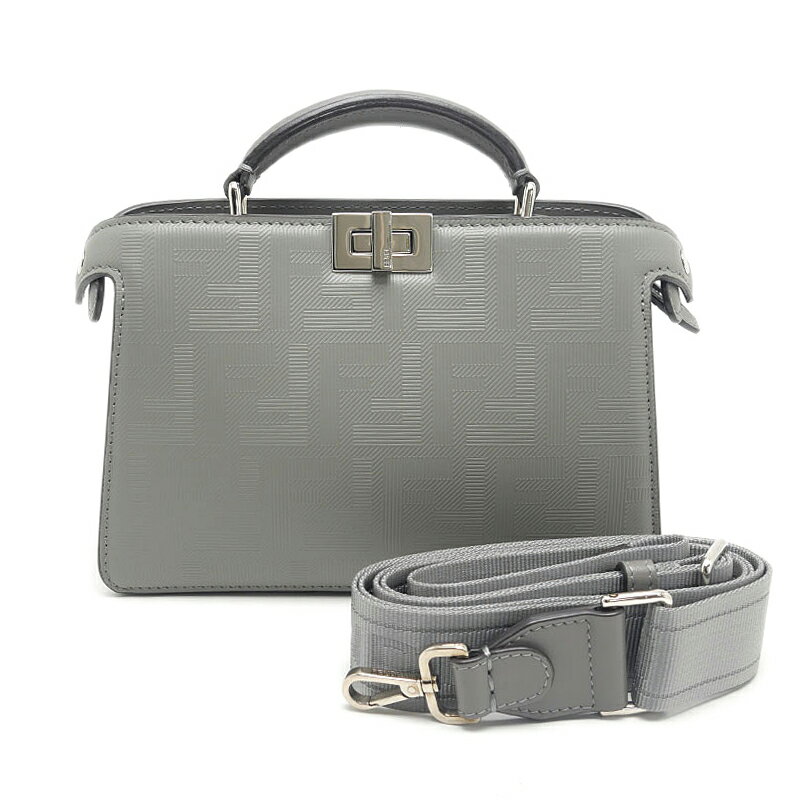 乐天商城 - 【中古】フェンディ FENDI ピーカブー ISeeU エックスクロス 2WAYショルダーバッグ 7VA581 グレー【質屋鑑定品】