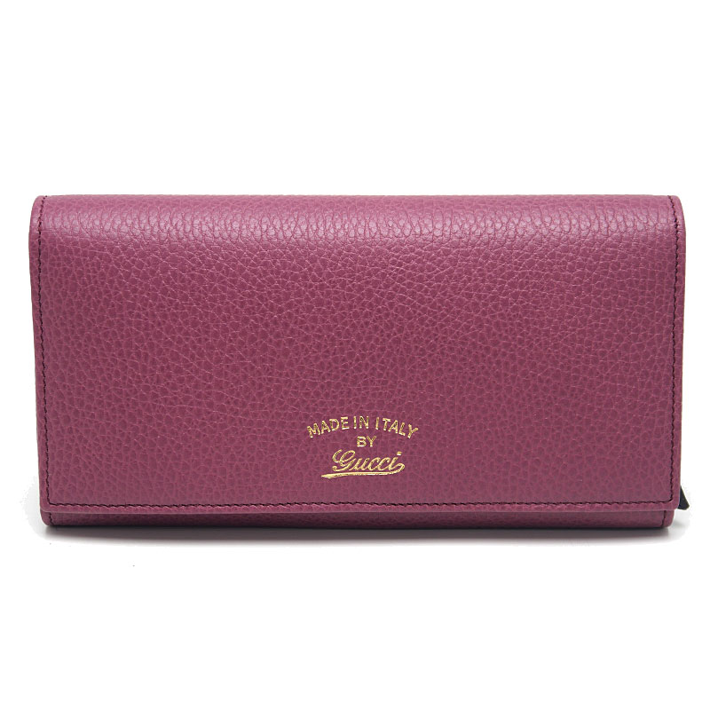 Rakuten - 【中古】グッチ GUCCI ファスナー付き長財布 スウィング レザー 354498 レディース パープル【質屋鑑定品】