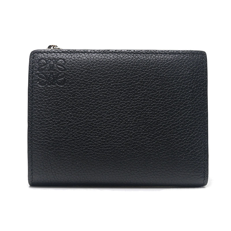 乐天商城 - 【中古】ロエベ LOEWE スリム コンパクトウォレット 二つ折り ブラック メンズ【質屋鑑定品】