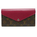 【中古】ルイヴィトン Louis Vuitton LV M60498 ポルトフォイユ・マリールーロン モノグラム フューシャ 長財布【質屋鑑定品】