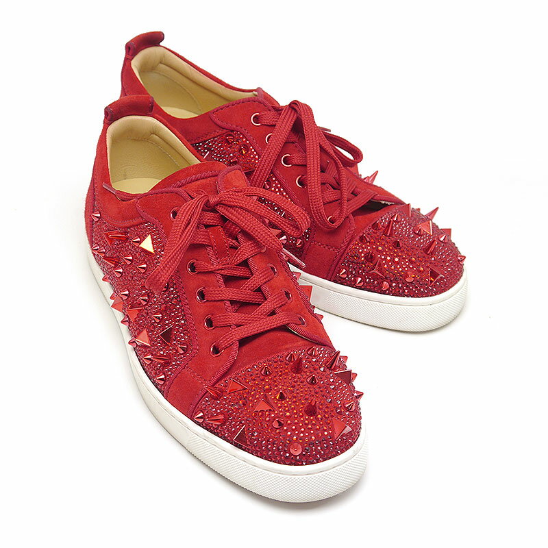 【中古】クリスチャンルブタン Christian Louboutin ローカットスニーカー サイズ42 スタッズ スウェード【質屋鑑定品】