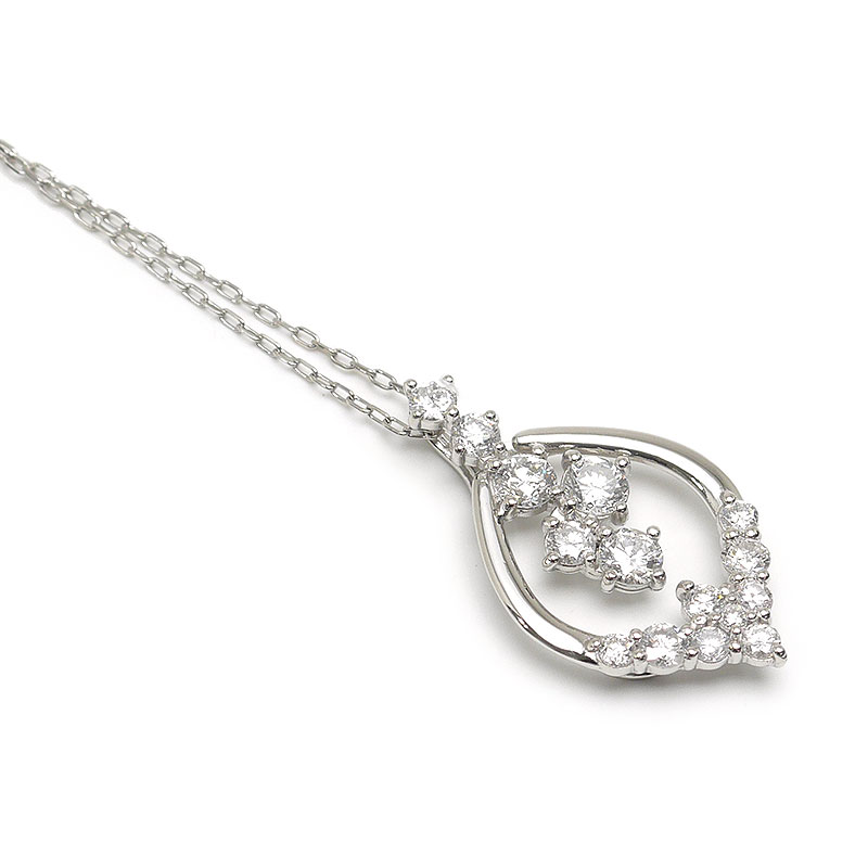 乐天商城 - 【中古】ダイヤモンドネックレス PT950・ダイヤ0.50ct 【質屋鑑定品】