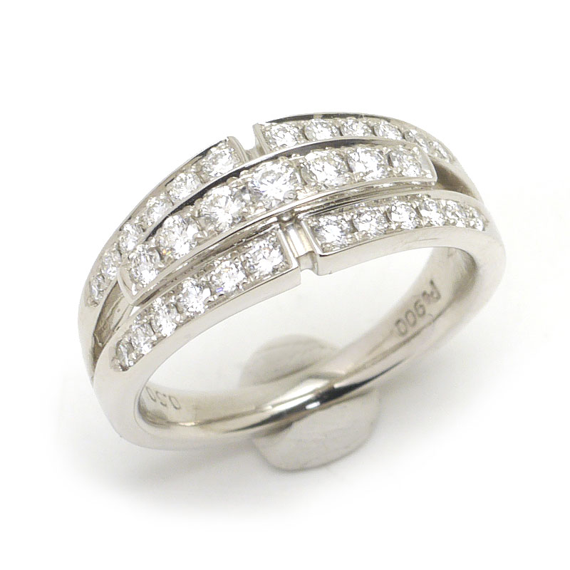 Other - 【中古】ダイヤモンドリング 約11号 PT900・ダイヤ0.60ct 31石 3列【質屋鑑定品】