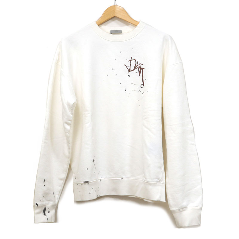 乐天商城 - 【中古】ディオール Dior トラヴィススコット コットンスウェット 283J679A0531 サイズS ホワイト【質屋鑑定品】