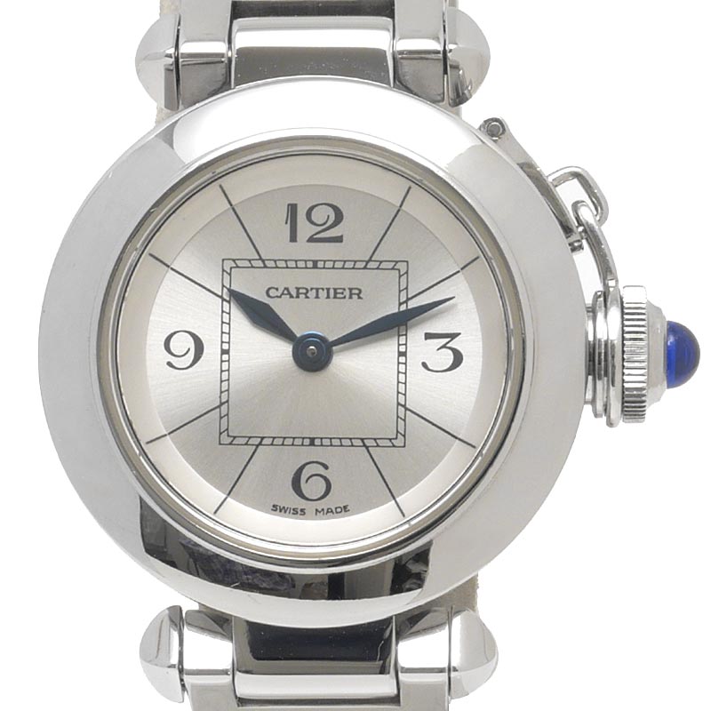 【中古】カルティエ Cartier ミス パシャ W3140007 クォーツ シルバー文字盤 レディース 腕時計【質屋鑑定品】