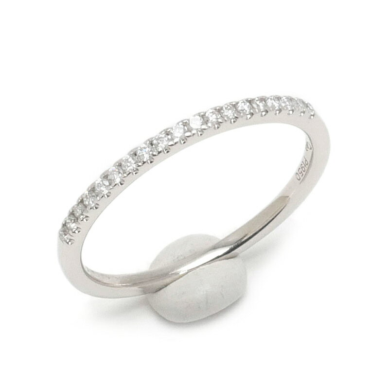 乐天商城 - 【中古】スタージュエリー STAR JEWELRY ダイヤモンド0.07ct ハーフエタニティリング Pt950 約8.5号【質屋鑑定品】