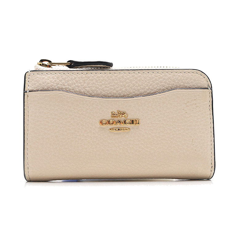 COACH - 【中古】コーチ COACH レザー ジップ カード コイン ケース F2454 レディース【質屋鑑定品】