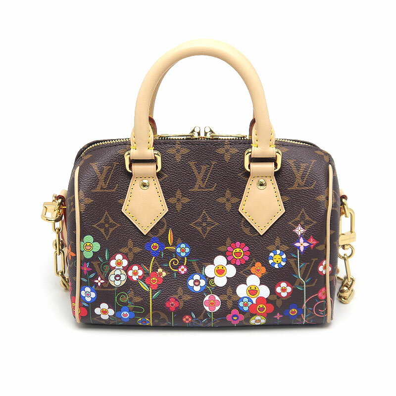 乐天商城 - 【中古】ルイヴィトン×村上隆 Louis Vuitton LV スピーディ20 M14175 モノグラムフラワー 2WAYハンドバッグ【質屋鑑定品】