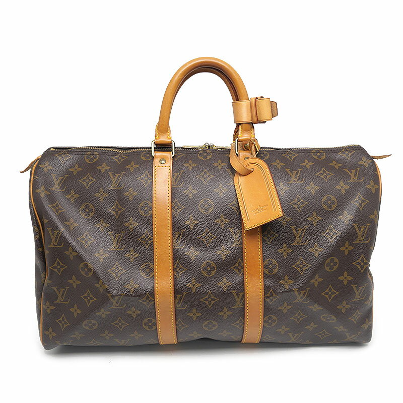 【中古】ルイヴィトン Louis Vuitton LV キーポル45 M41428 モノグラム ボストンバッグ 旅行鞄【質屋鑑定品】