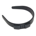 【中古】フェラガモ Ferragamo カチューシャ ヴァラ ブラック レザー ヘアアクセサリー【質屋鑑定品】