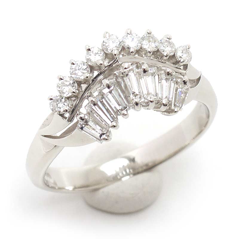 乐天商城 - 【中古】ダイヤモンドリング 約14号 PT900・ダイヤ0.65ct 【質屋鑑定品】
