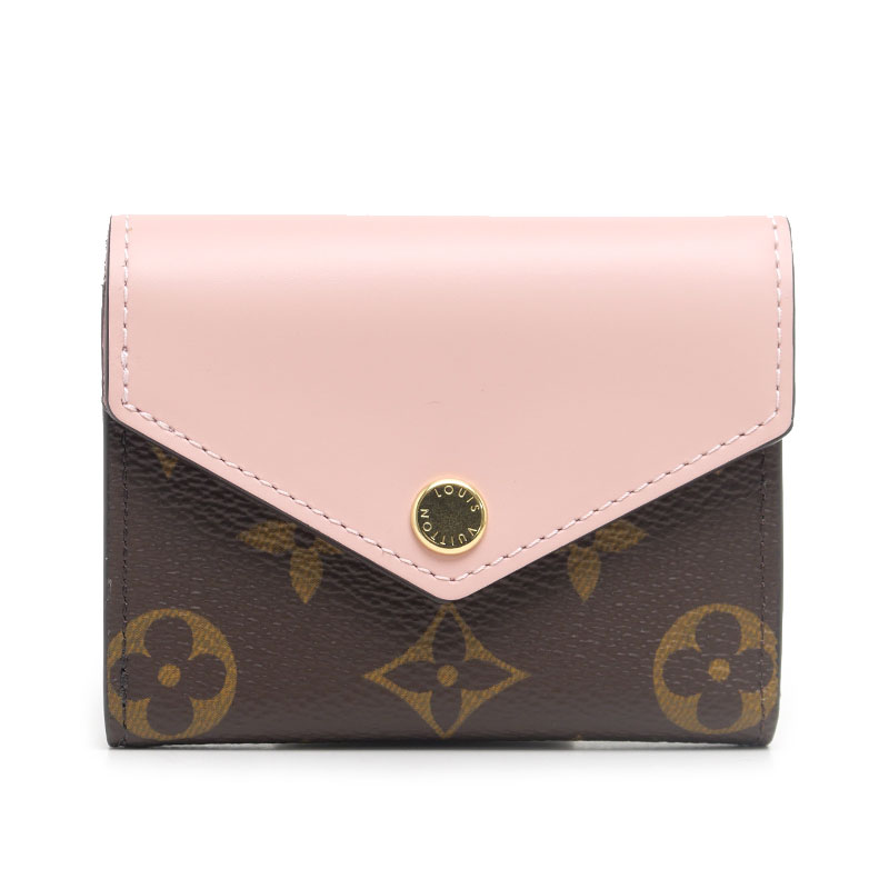 【中古】ルイヴィトン Louis Vuitton LV ポルトフォイユ・ゾエ M62933 モノグラム ローズ・バレリーヌ 【質屋鑑定品】