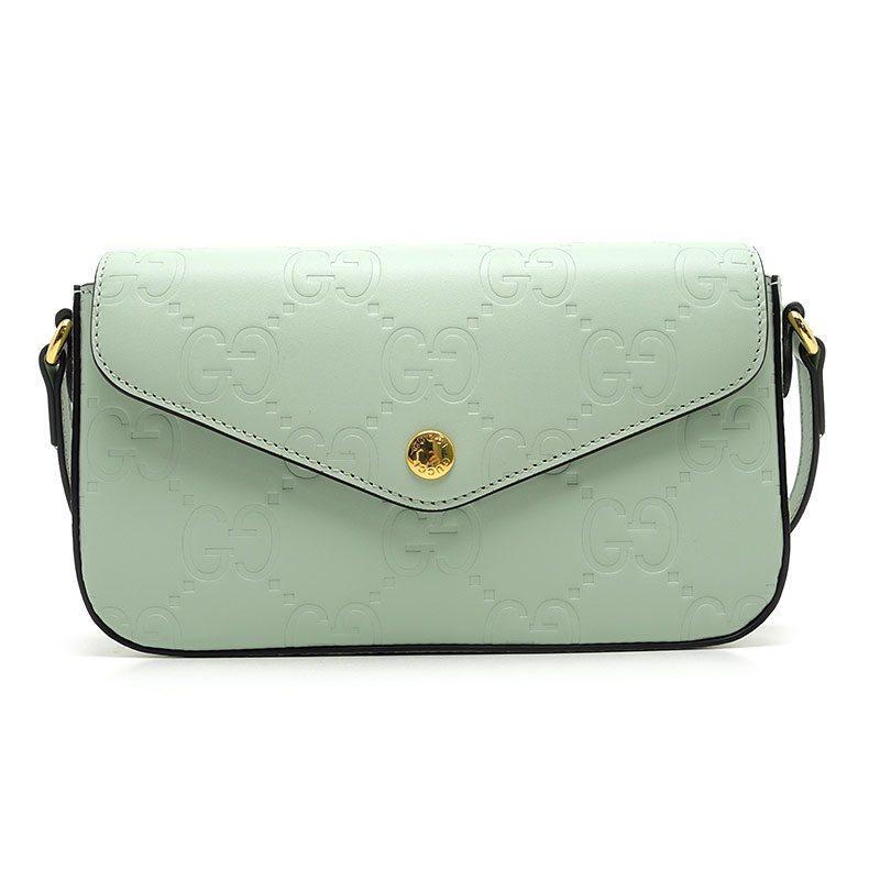 Rakuten - 未使用｜【中古】グッチ GUCCI GGスーパーミニショルダーバッグ 772794 グリーン系 斜め掛け クロスボディ【質屋鑑定品】