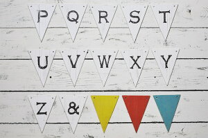 『木製 アルファベット ガーランド』フラッグガーランド P- /お誕生日会 パーティー 壁掛け 壁飾り オーナメント ナチュラル 雑貨【10個以上ご注文でメール便送料無料】通販格安セール情報 楽天 通販