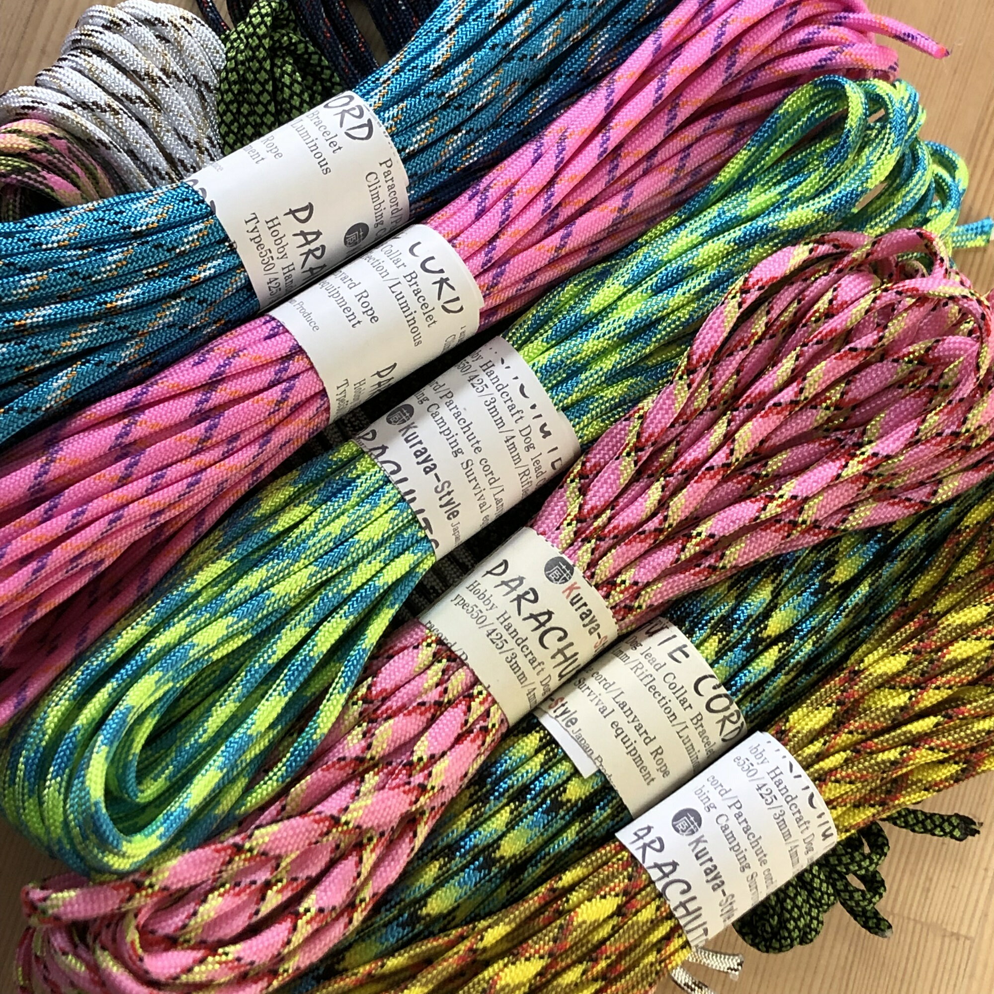 パラコード／Paracord 550 7Strand 4mm 限定／アウトレット カラー色々 