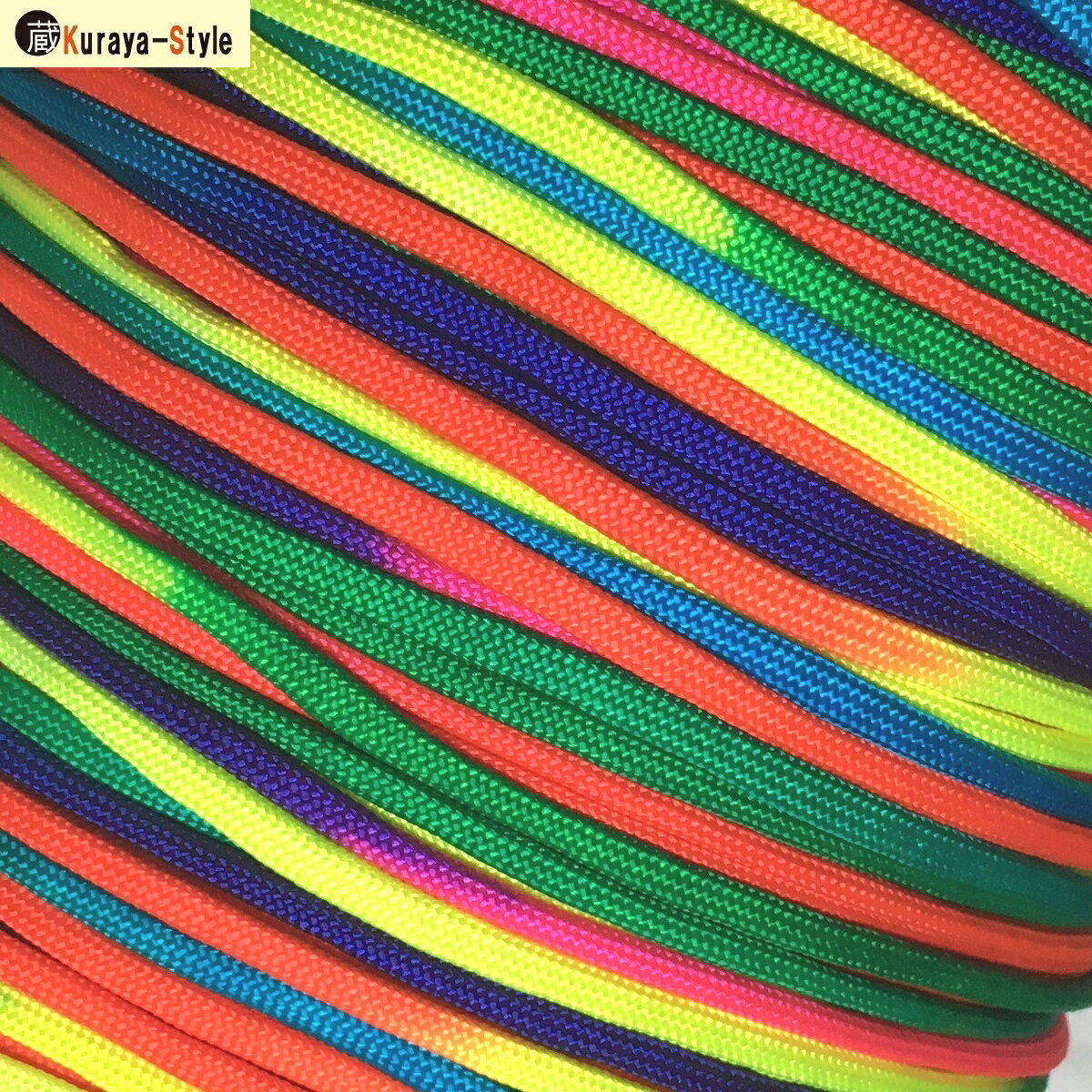 ◆レインボーパラコード/オーロラパラコード/4mm/7芯/1m-30mカット販売◆Paracord 550 7Strand 4mm◆通販格安セール情報 楽天 通販