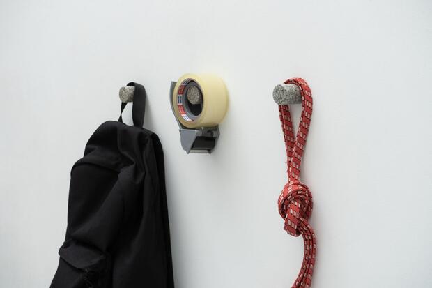 【AJI PROJECT】壁掛けフック シリンダータイプ 【サビ】1個 自然石使用 香川県 アート インテリア 雑貨【庵治石】Hook Cylinder CS-HOOK/sabi [2]