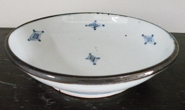 【砥部焼】古砥部　菱文　6寸深皿【陶彩窯】陶器　焼物　食器　皿　陶芸品　陶磁器