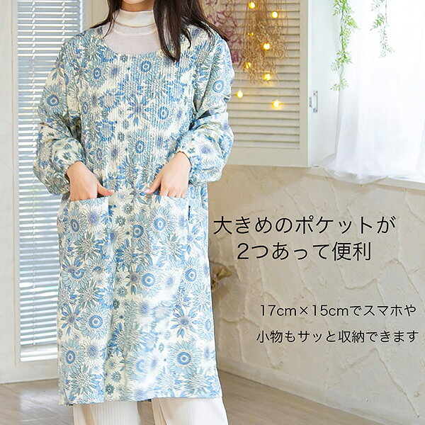 ワンピース風 プリーツ 割烹着‐エプロン かっ...の紹介画像3