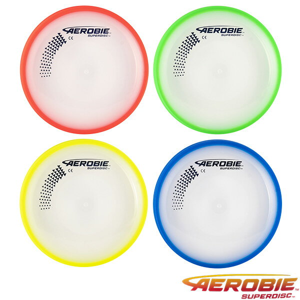 フリスビー エアロビー スーパーディスク（Aerobie Superdisc）‐フライングディスク 柔らかい 大型犬 ゴム 犬 子供 航空力学 安定 正確 流体力学 あおぞら