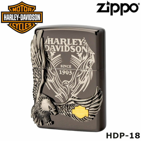 日本限定 正規品 ZIPPO HARLEY-DAVIDSON HDP-18 ダブルメタル ジッポーライター ジッポー ジッポライター ジッポ Zippo ハーレー ダビッドソン ハーレー オイルライター 白頭鷲