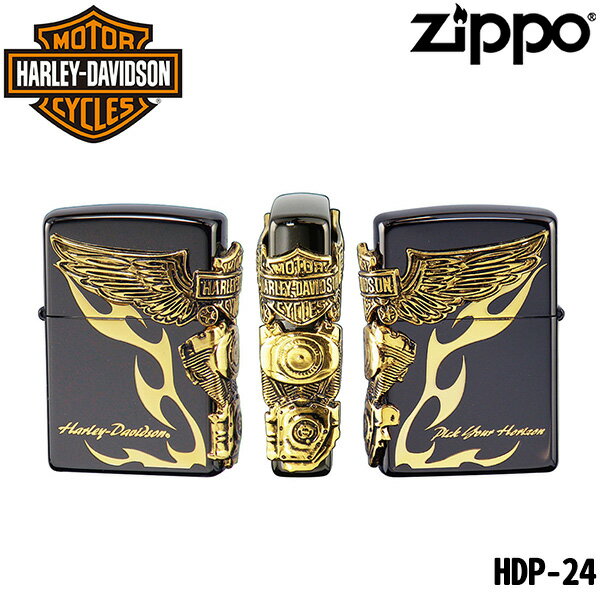 オリジナル zippo ZIPPO HARLEY-DAVIDSON HDP-24‐ジッポ ジッポライター ハーレーダビッドソン オイルライター 両面加工 日本限定 正規品