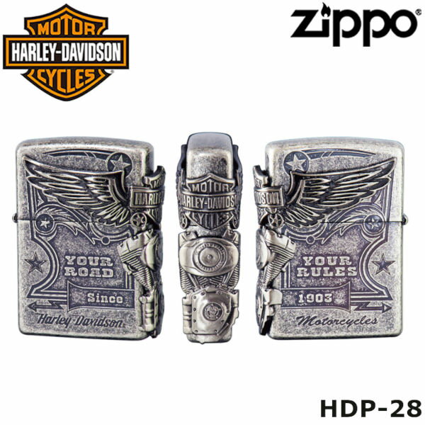 オリジナル zippo 日本限定 正規品 ZIPPO HARLEY-DAVIDSON HDP-28 ジッポーライター ジッポー ジッポライター ジッポ Zippo ハーレー ダビッドソン ハーレー オイルライター 白頭鷲