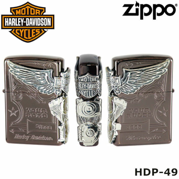 チタン・Zippo 日本限定 正規品 ZIPPO HARLEY-DAVIDSON HDP-49 チタンブラウン シルバーイブシメタル ジッポーライター ジッポー ジッポライター ジッポ Zippo ハーレー ダビッドソン ハーレー オイルライター 白頭鷲