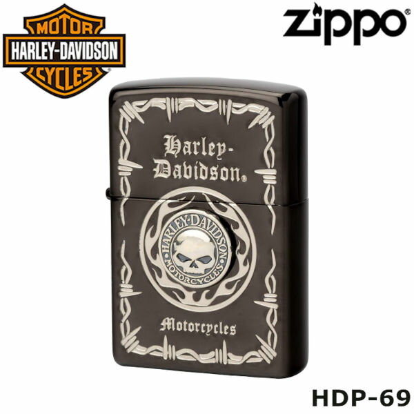 日本限定 正規品 ZIPPO HARLEY-DAVIDSON HDP-69 Sメタル スカル イオンブラック ジッポーライター ジッポー ジッポライター ジッポ Zippo ハーレー ダビッドソン ハーレー オイルライター 白頭鷲