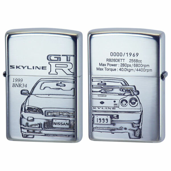 日産 ZIPPO NISSAN SKYLINE GT-R BNR34 生誕50周年記念 シリアルナンバー入り スカイライン ジッポー ライター ジッポ Zippo オイルライター zippo ライター NISMO ニスモ 正規品