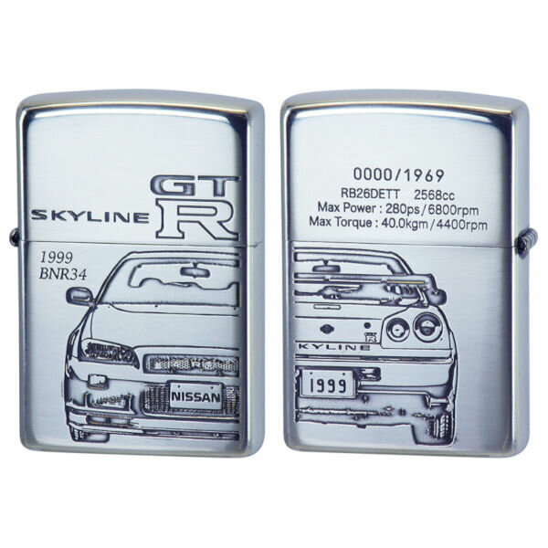 日産 ZIPPO NISSAN SKYLINE GT-R BNR34‐スカイライン ジッポー ライター ジッポ Zippo オイルライター zippo ライター NISMO ニスモ 正規品