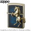 ZIPPO ウイニングウィニー ゴールドプレート アトランティックブルー 馬 ゴールド ブルー ブライヤー加工 勝利のいななき ホースメタル ジッポー ライター ジッポ Zippo オイルライター zippo ライター 正規品