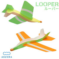 あおぞらブーメランヒコーキルーパー2機セットペーパークラフト‐室内飛行機立体組立式宙返り工作小学生おもちゃあおぞらアオゾラ知育玩具のポイント対象リンク