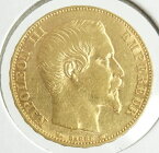 フランス　ナポレオン3世　無冠　20フラン金貨1854年（A）美品＋