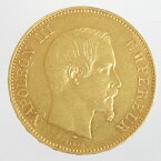 フランスナポレオン3世　無冠100フラン金貨1857年（A）極美品