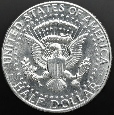 紅林コインのアメリカ　ケネディ　50セント銀貨　1966年｜アングル2