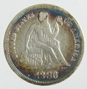 AJ@Seated Liberty Dime@Ȑ_@1_C݁@1872N