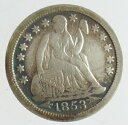 AJ@Seated Liberty Dime@Ȑ_@1_C݁@1853N