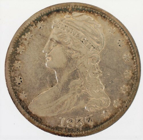 アメリカ CAPPED BUST 50セント銀貨 1837年